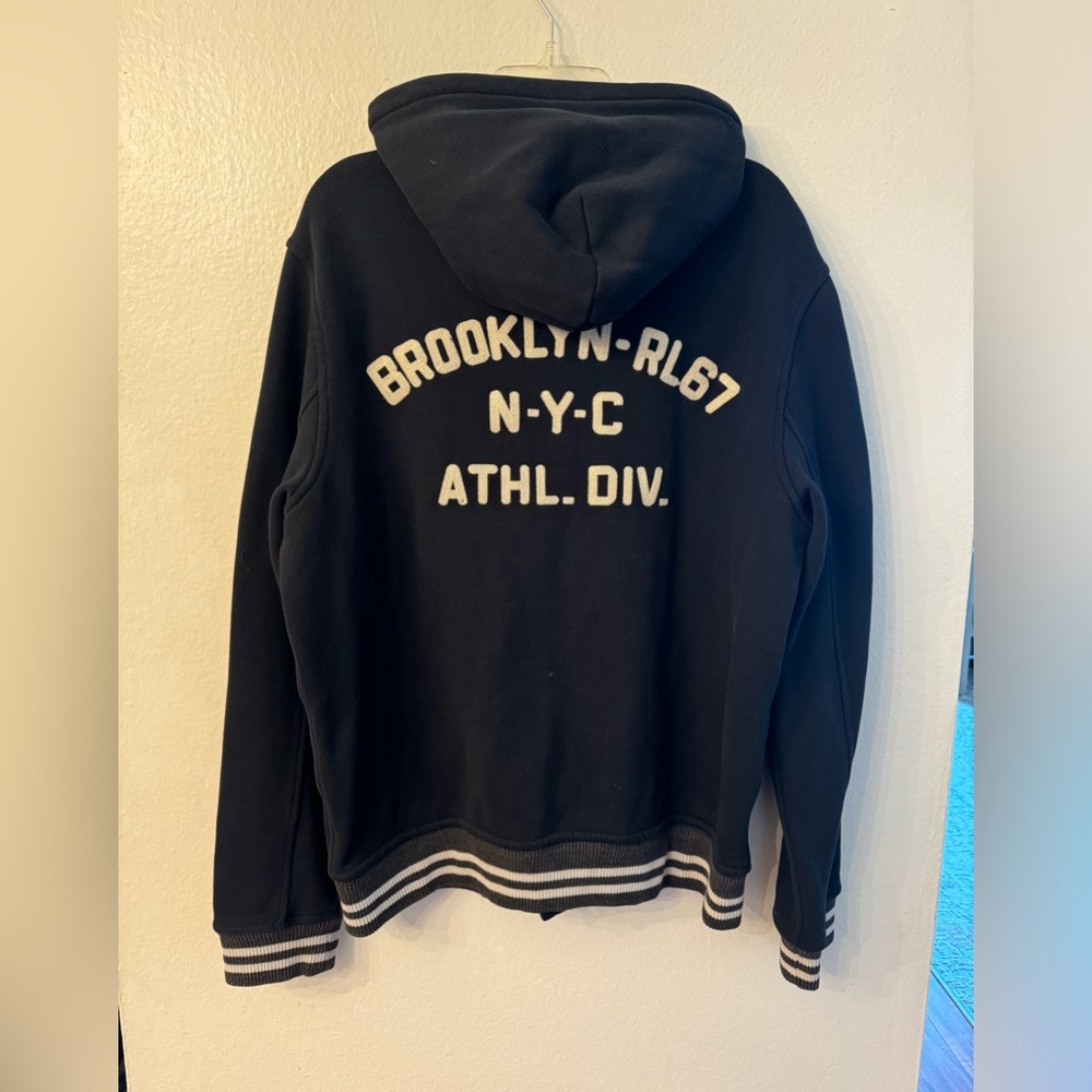 RALPH LAUREN POLO NEW YORK CITY SNAP BUTTON HOODIE SWEATSHIRT (XL) - Picture 2 of 13